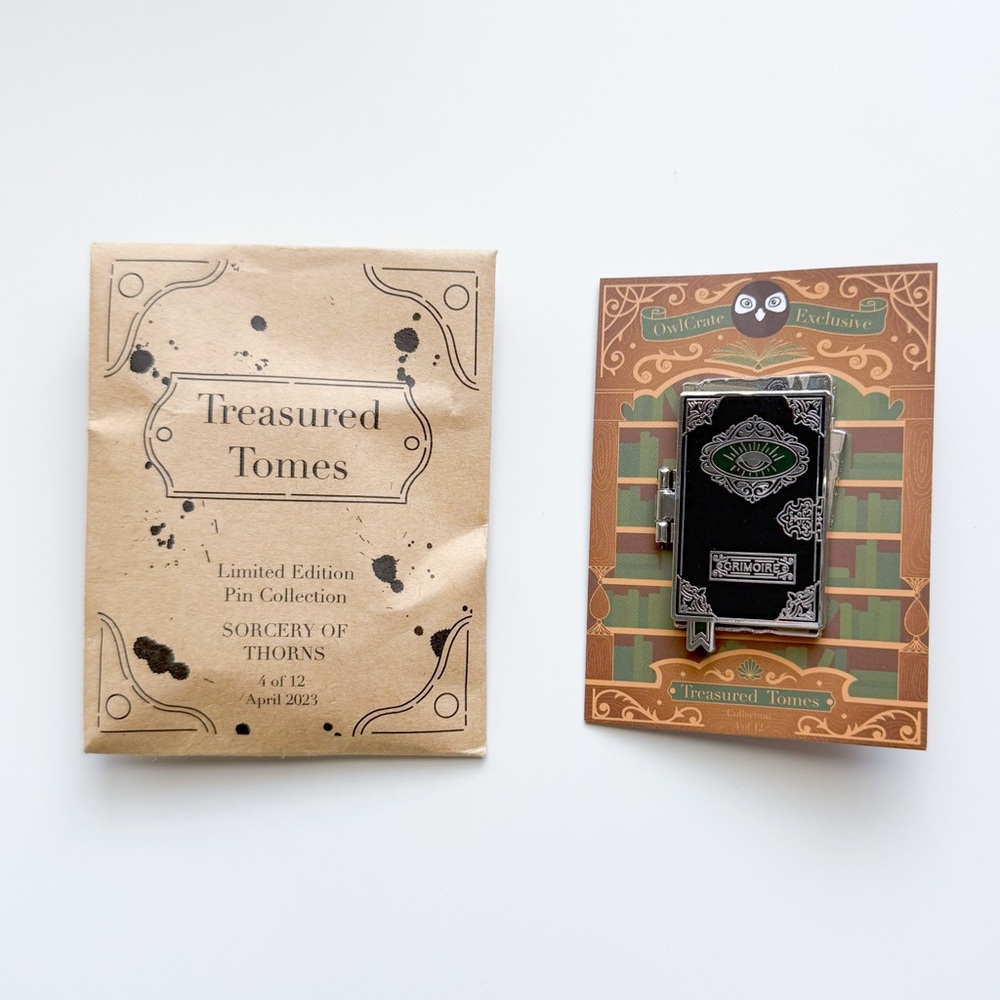Owlcrate Treasured Tomes Enamel Pin - Sorcery of Thorns by Margaret Roge…